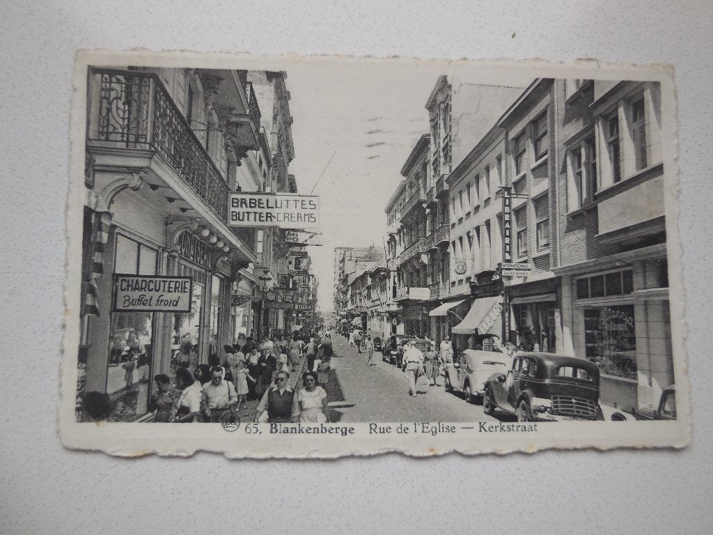 Blankenberge Kerkstraat, Verzamelen, Ophalen of Verzenden, 1940 tot 1960, Gelopen, West-Vlaanderen