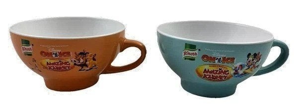 Disney On Ice Amazing Journey Knorr set soepkommen, Verzamelen, Disney, Zo goed als nieuw, Servies, Mickey Mouse, Verzenden
