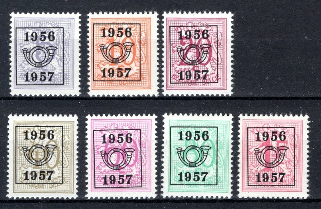 PRE659/665 MNH** 1956 - Cijfer heraldieke leeuw - REEKS 49, Verzenden, Postfris, Postfris