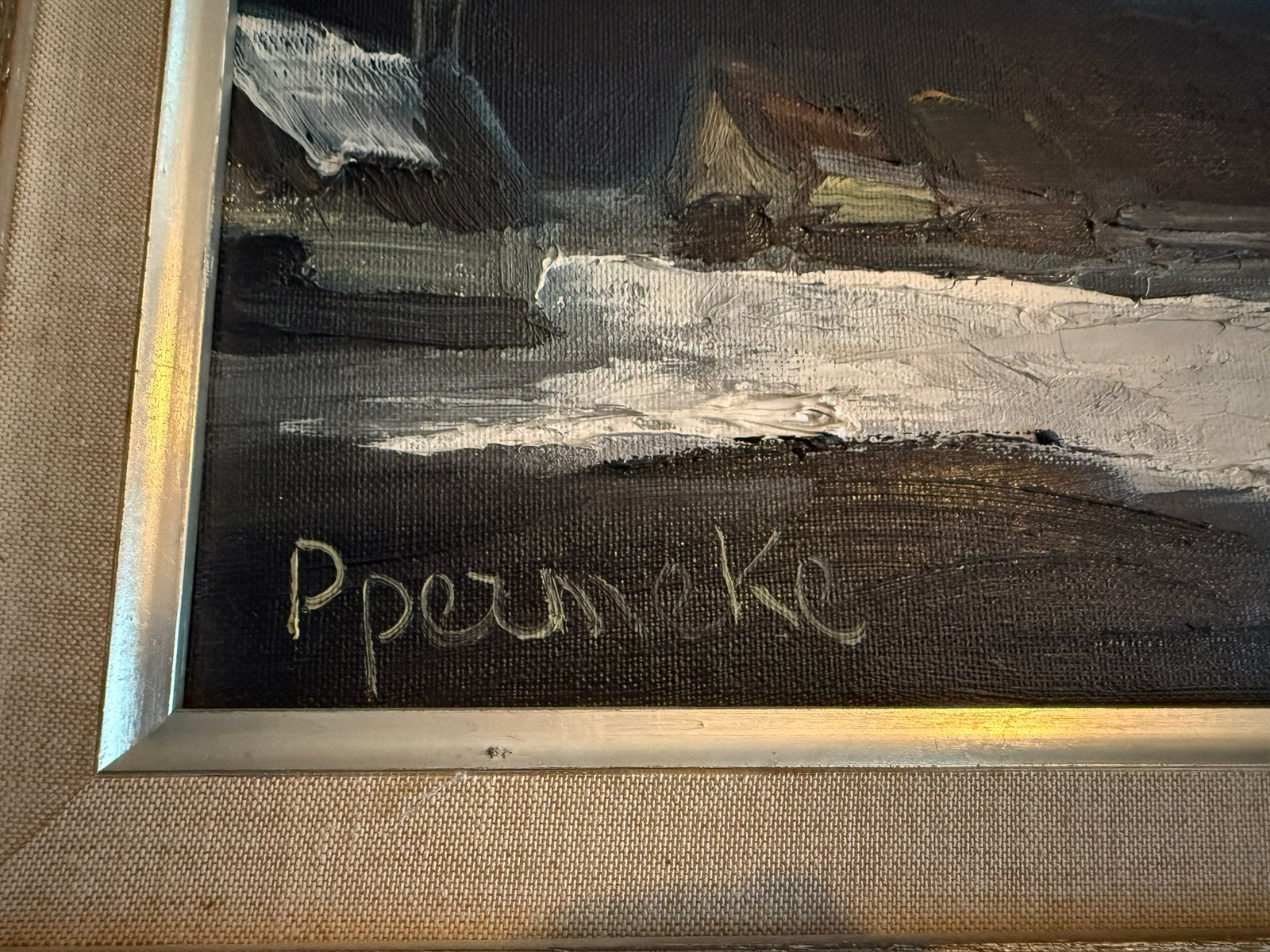 Schilderij Paul Permeke, Antiquités & Art, Paysage, Enlèvement, Toile, Signé