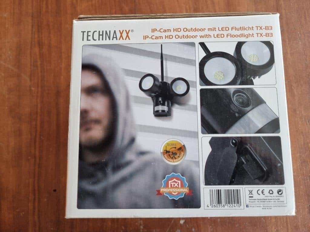 TECHNAXX WIFI OUTDOOR CAMERA + VERLICHTING, Audio, Tv en Foto, Ophalen of Verzenden, Nieuw, Buitencamera