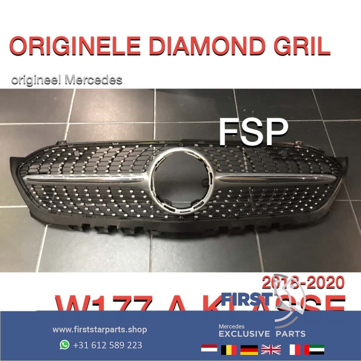 W177 AMG DIAMOND GRIL Mercedes A Klasse 2020 ORIGINEEL DIAMA, Auto-onderdelen, Gebruikt, -, Ophalen of Verzenden, -