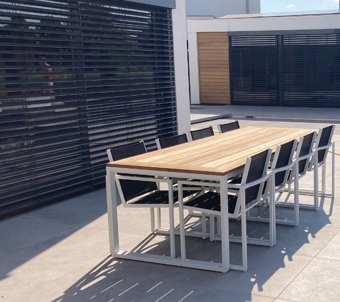 luxe Teak top tuinsets al voor 1699€ vele kleuren stoelen, Verzenden