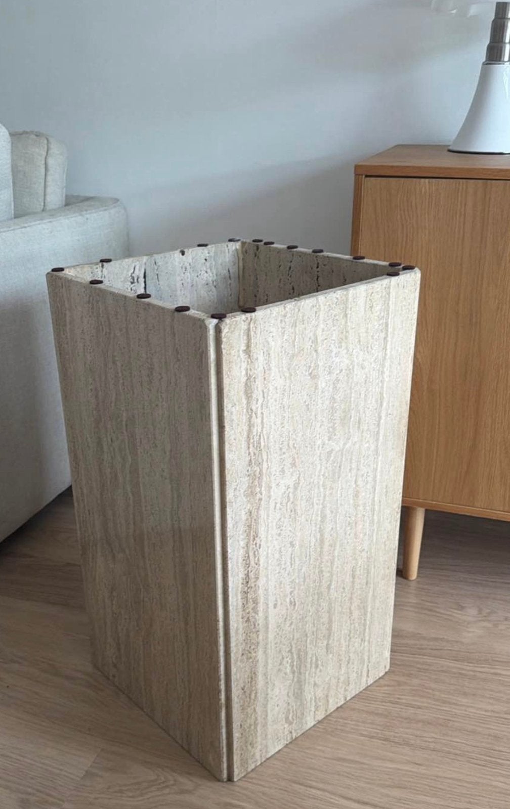 Socle en travertin ou pied pour table, Enlèvement, Utilisé