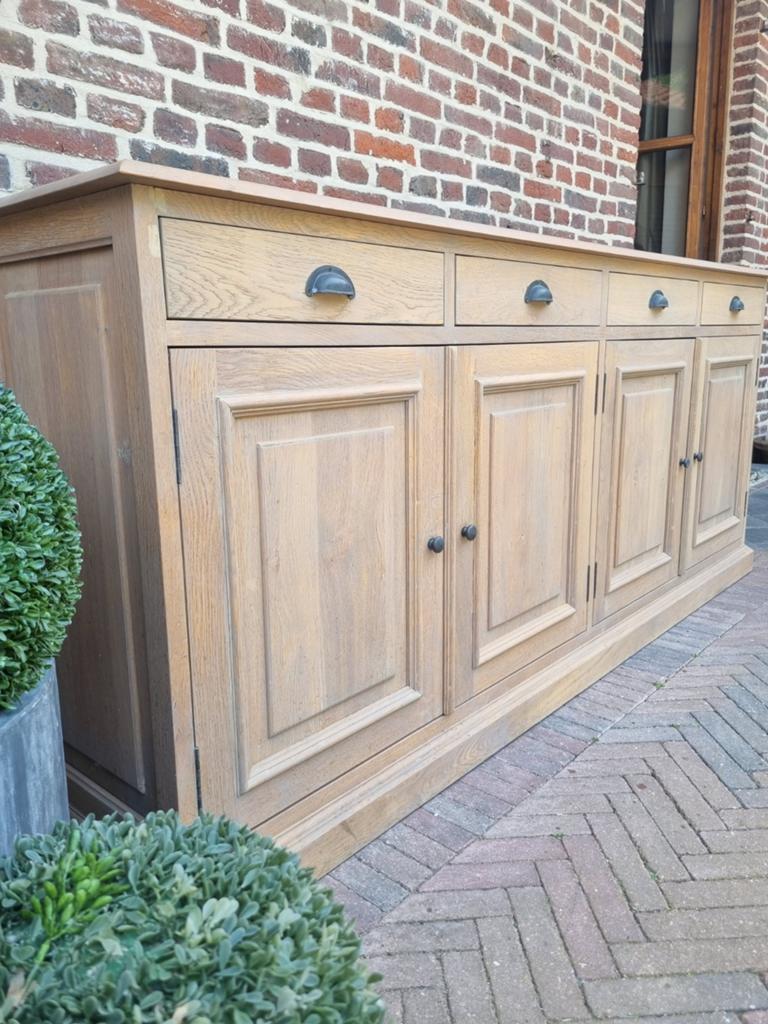 Buffet en chêne LIVRAISON GRATUITE, 3 ou 4 tiroirs, 25 à 50 cm, 200 cm ou plus, Enlèvement ou Envoi