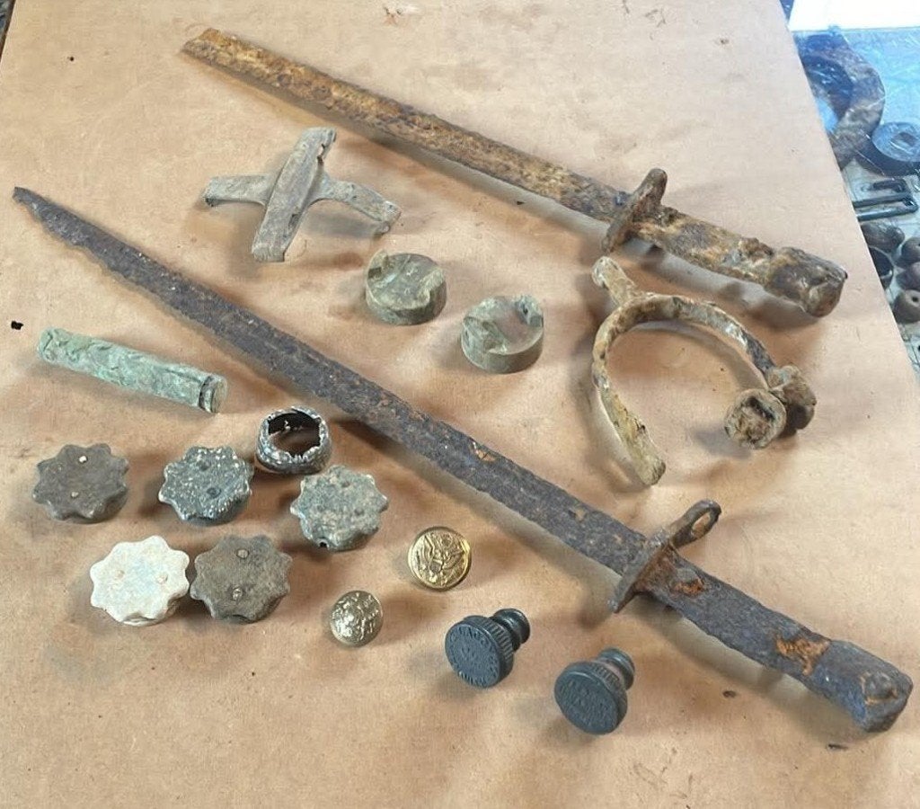 lot : Première Guerre mondiale anglo-allemande, Enlèvement ou Envoi, Armée de terre, Douilles ou Pièces de fouille