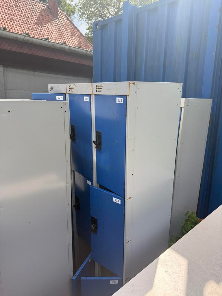 Metalen lockerkasten, Huis en Inrichting, Kasten | Lockerkasten, Ophalen, Gebruikt, Industrieel