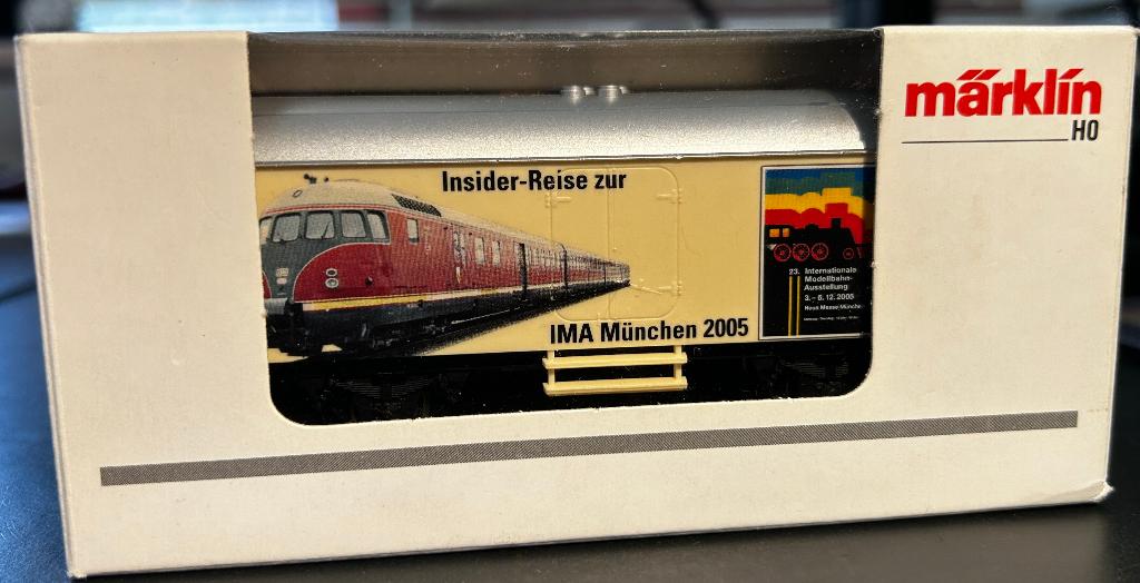 3166. Overdekte auto „IMA München 2005" H0 Märklin., Hobby en Vrije tijd, Verzenden, Gebruikt, Wagon, Märklin