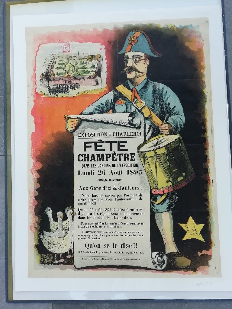 Charlerloi affiche ancienne Champètre, Enlèvement ou Envoi, Armée de terre, Photo ou Poster