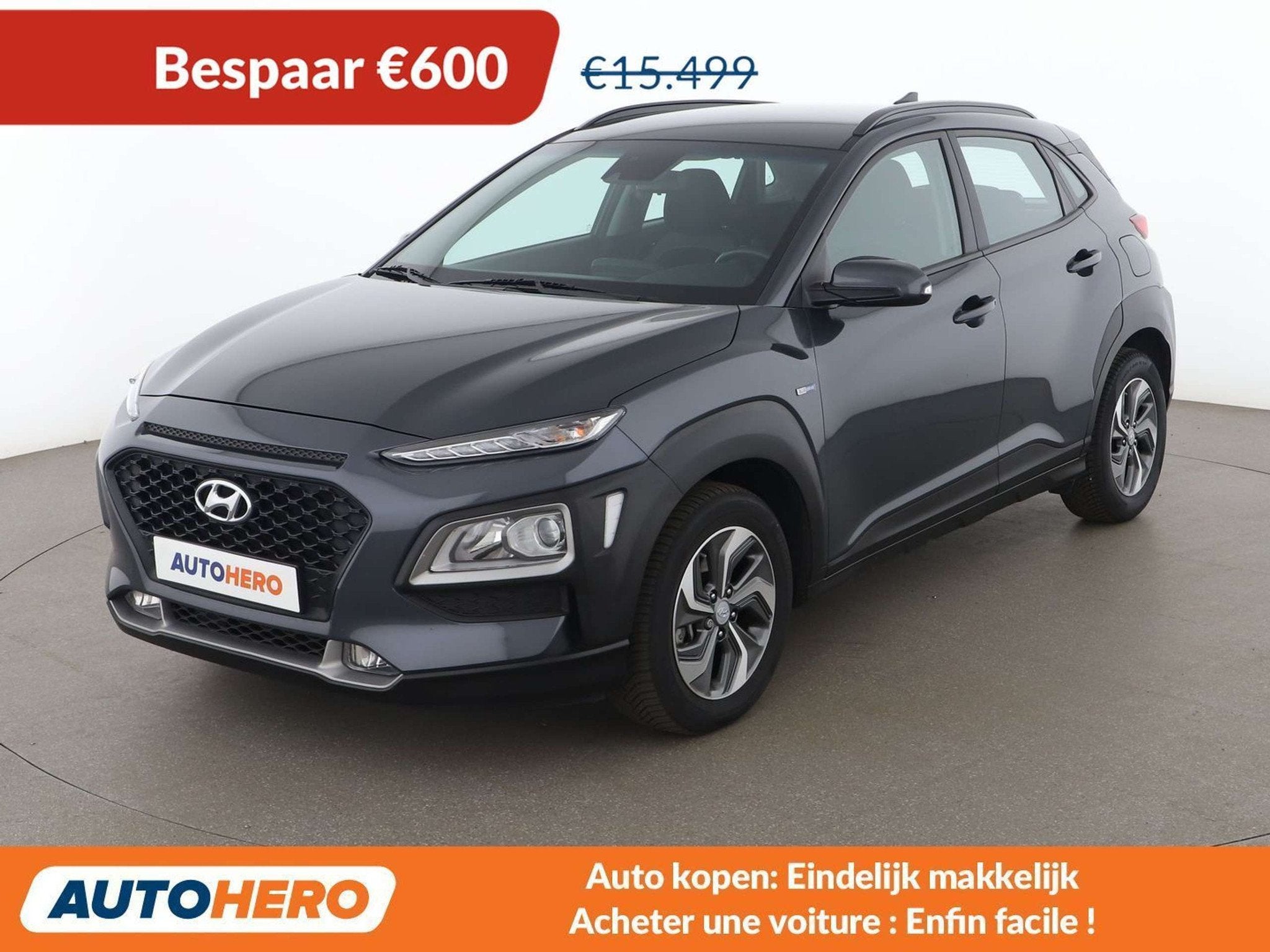Hyundai KONA 1.6 Hybrid Intuitive 2WD (bj 2020, automaat), Auto's, Stof, Gebruikt, Euro 6, 1580 cc