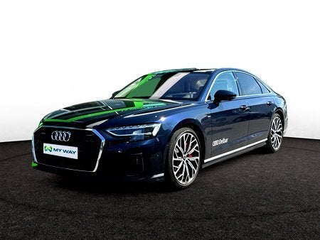 Audi A8 PHEV 60 TFSIe quattro 462cv tiptronic, Auto's, Automaat, 48 g/km, Blauw, Parkeersensor