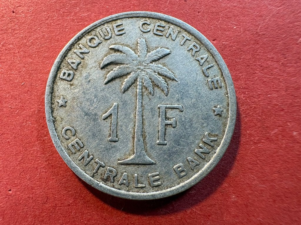 Congo Belge, Ruanda-Urundi - 1 Franc 1959 (#282#), Enlèvement ou Envoi, Autres pays, Monnaie en vrac