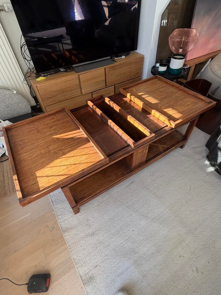 Table basse bamboo vintage, Enlèvement ou Envoi, Comme neuf