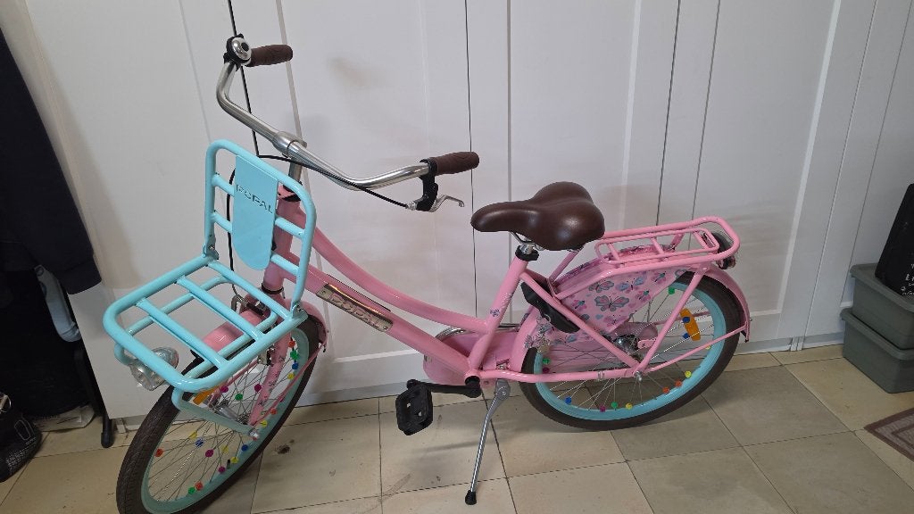 kinderfiets meisjes 22 inch, Fietsen en Brommers, Ophalen, Zo goed als nieuw, Popal, Terugtraprem