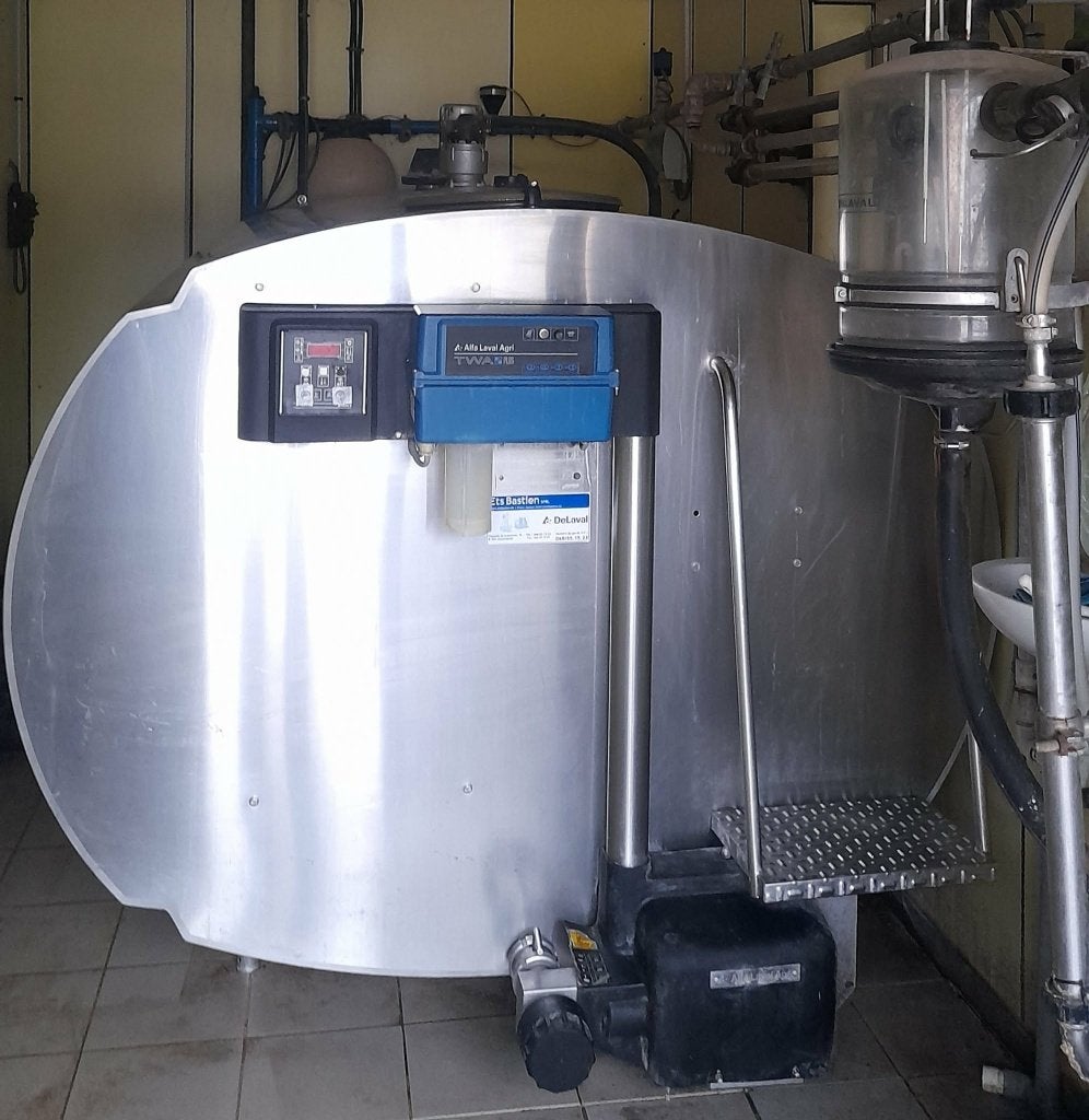 Delaval melktank, 4200 liter, Ophalen