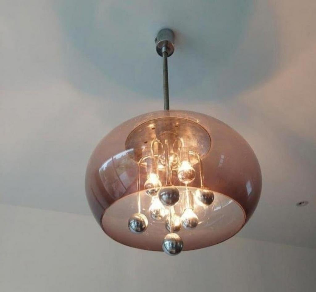 Lampe suspendue Spage Age Spoutnik Vintage de Herda, Enlèvement