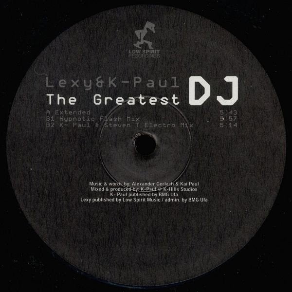 Lexy & K-Paul - The Greatest DJ, CD & DVD, Vinyles | Dance & House, Enlèvement ou Envoi, Utilisé, 12 pouces, Electro