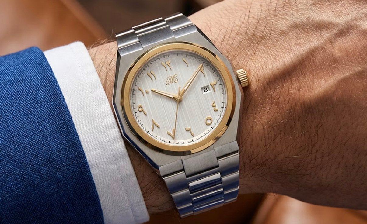 Montre élégante pour homme avec plaque à chiffres arabes, Autres marques, Enlèvement ou Envoi, Autres matériaux, Acier