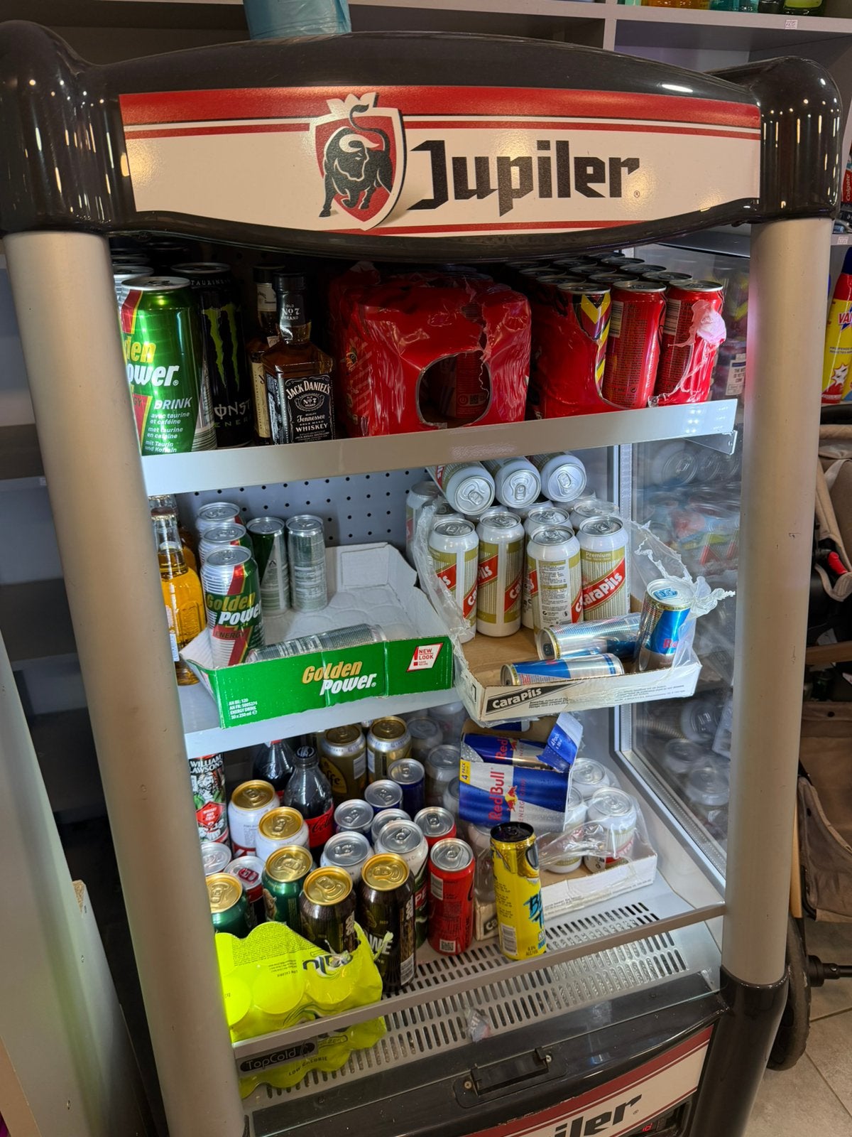 Jupiler koelkast, Ophalen, Gebruikt, 45 tot 60 cm, 120 tot 140 cm