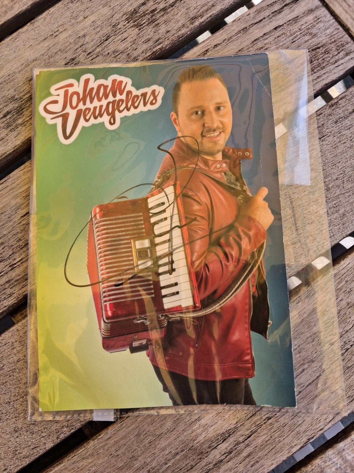 Handtekening Johan Veugeleers., Ophalen, Gebruikt, Overige onderwerpen, Prent