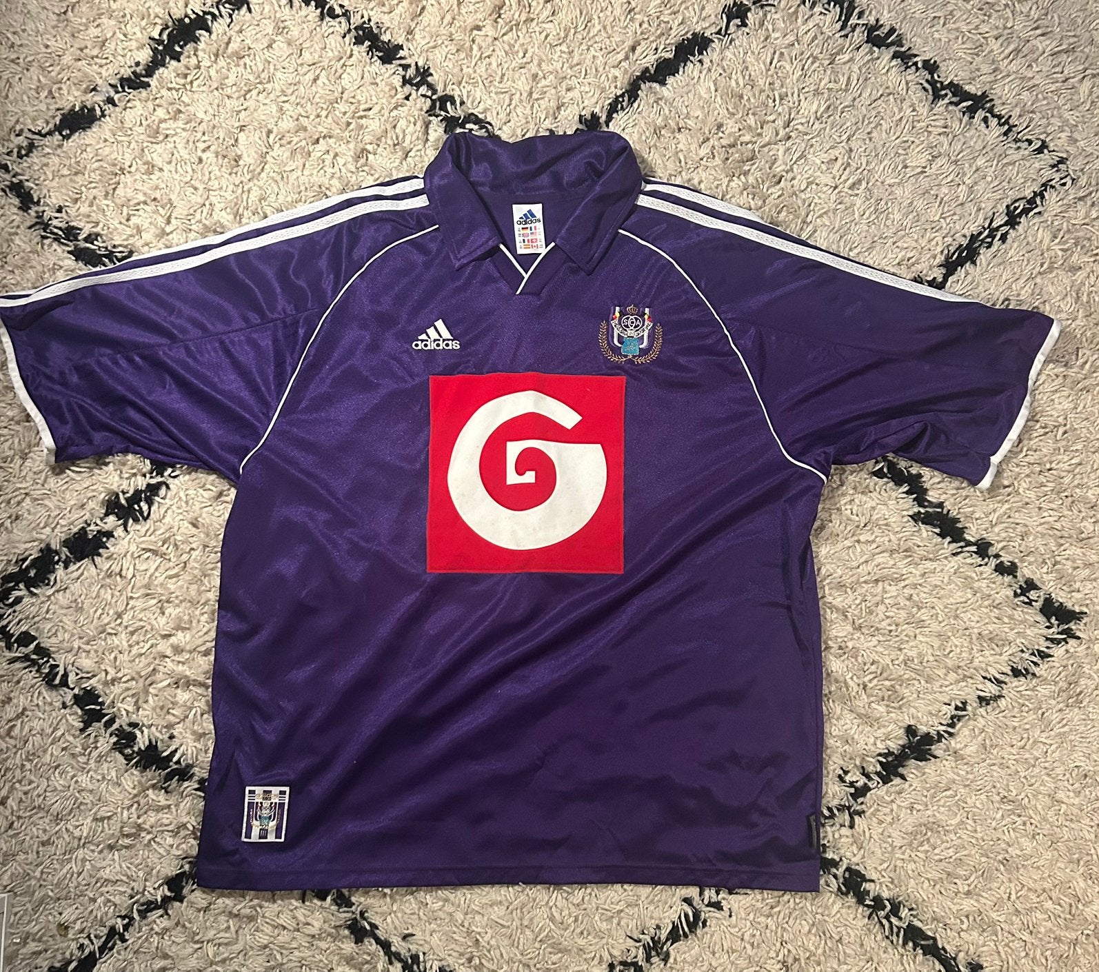 RSC Anderlecht Thuisshirt 1999-2000 – Peiremans #6 Maat XXL), Groter dan maat XL, Ophalen of Verzenden, Zo goed als nieuw, Shirt