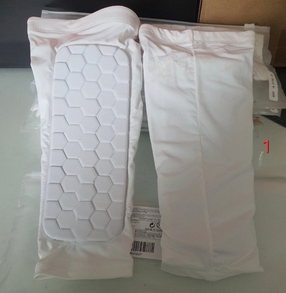 Witte compressie sleeves met padding (knie/elleboog) Maat:XS, Enlèvement ou Envoi, Comme neuf
