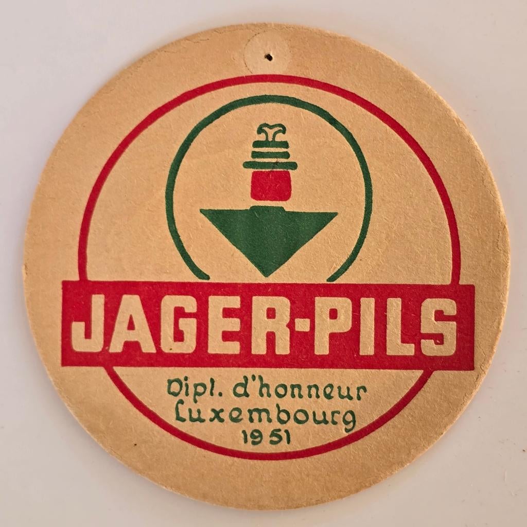 Jager Pils Bierviltje Onderzetter Kleine Onderzetter, Verzamelen, Biermerken, Verzenden, Gebruikt, Viltje(s)