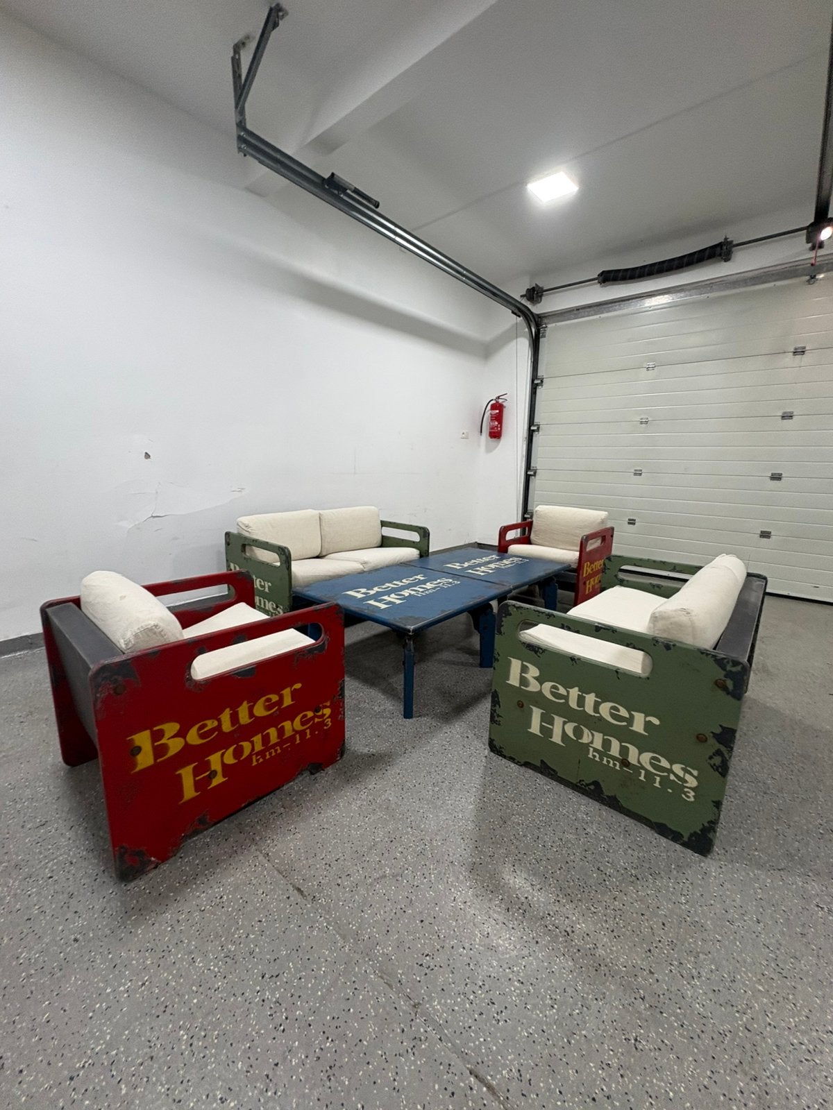 Vintage Better Homes loungeset 4 stoelen met tafel, Ophalen of Verzenden