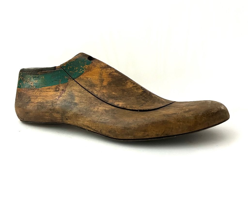 deco antieke houten schoenleest maat 44, Antiek en Kunst, Ophalen of Verzenden