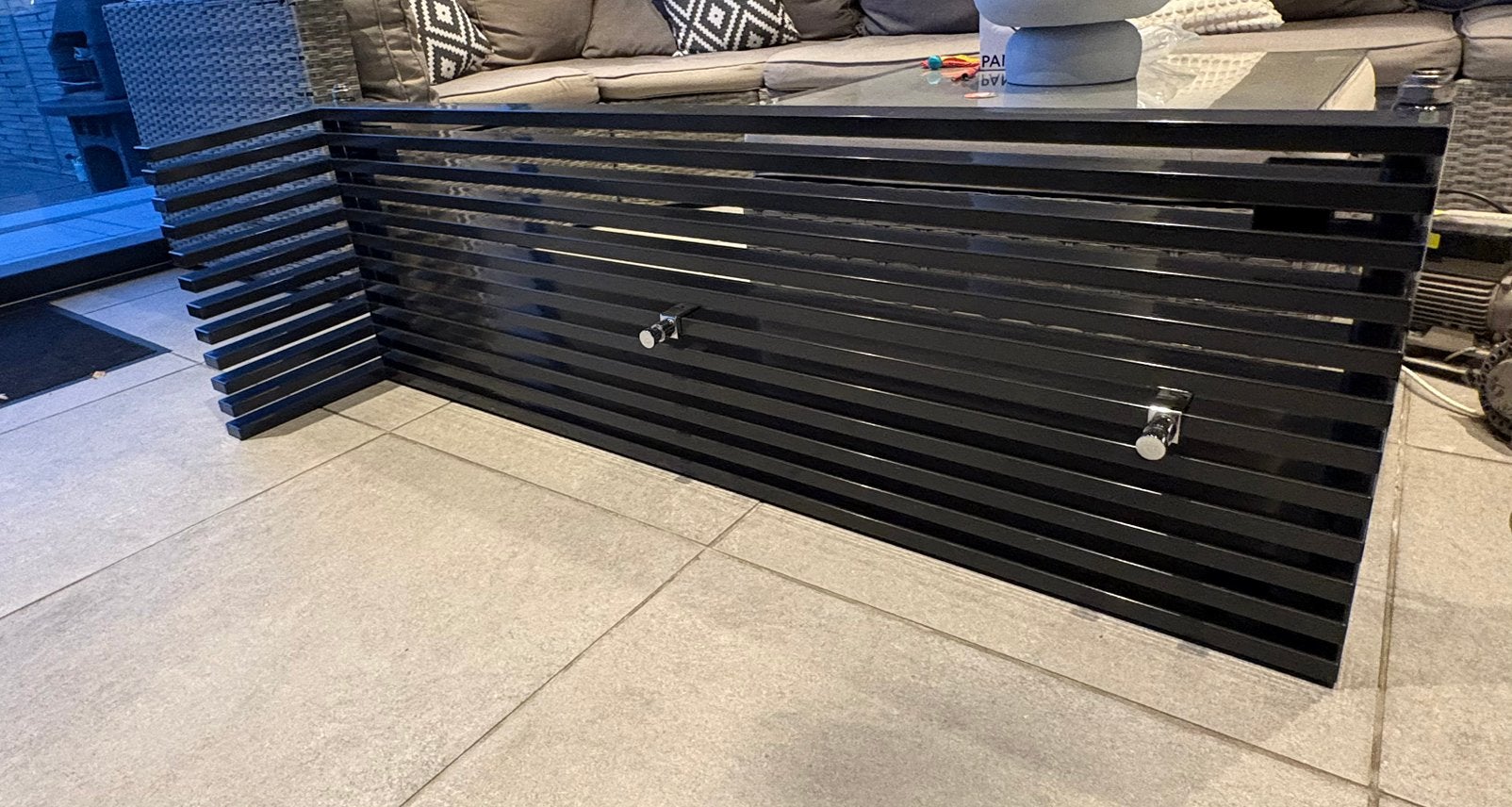 Design hoekradiator!!!, Tuin en Terras, Ophalen, Zo goed als nieuw