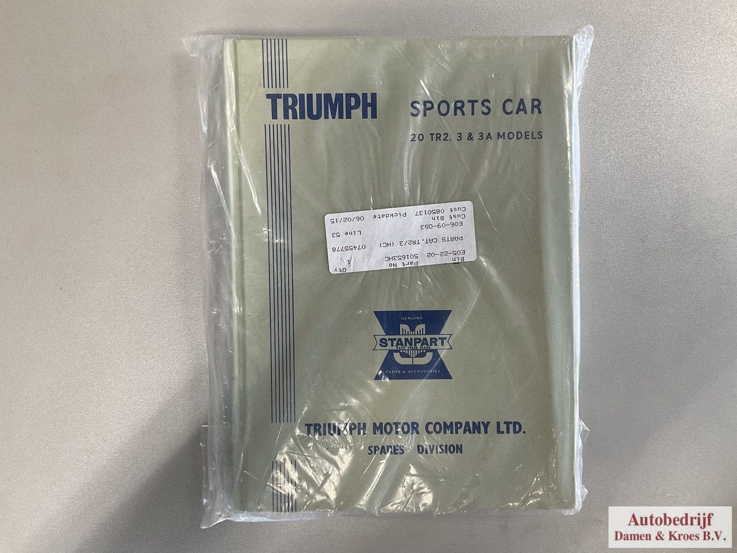 Triumph Sports Car | Triumph Motor Company LTD 501653HC, Enlèvement ou Envoi