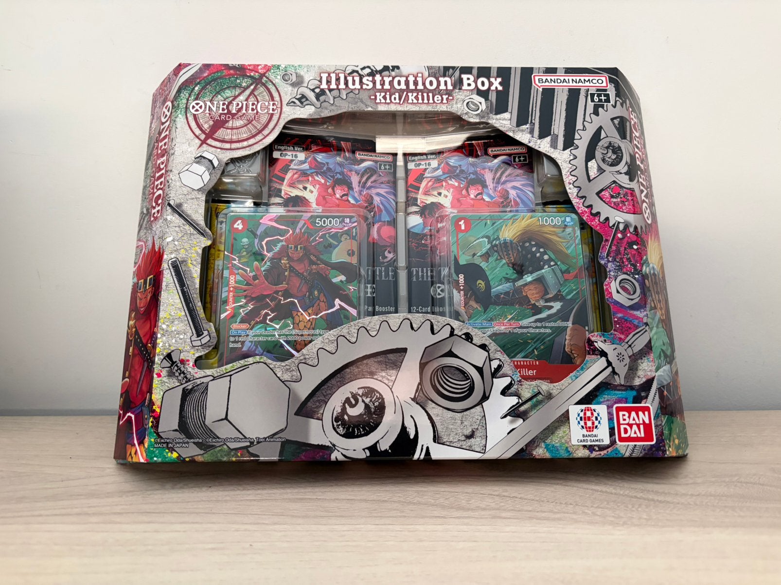 One Piece Illustration Box Kid & Killer OP-16 Bandai eng, Ophalen of Verzenden, Zo goed als nieuw, Booster