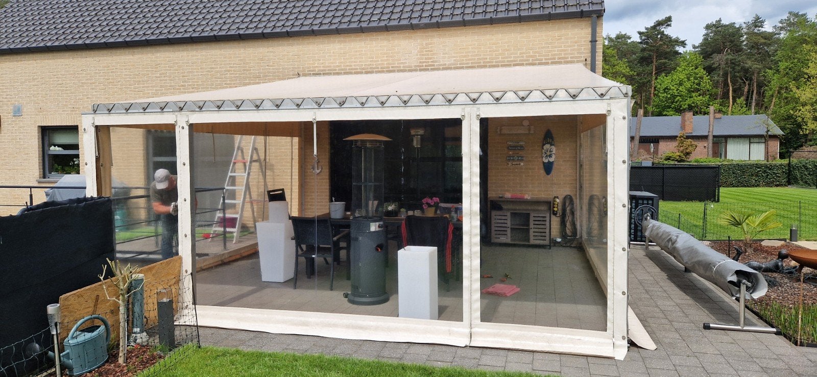 Housse de terrasse pour murs 5x5 m, Enlèvement
