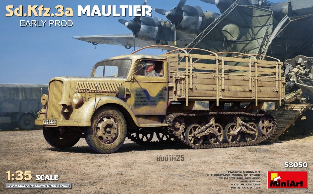 MINIART 53050 SD.KFZ.3A MAULTIER. EARLY PROD échelle 1/35, Hobby en Vrije tijd, Overige merken, 1:32 tot 1:50, Nieuw, Ophalen of Verzenden