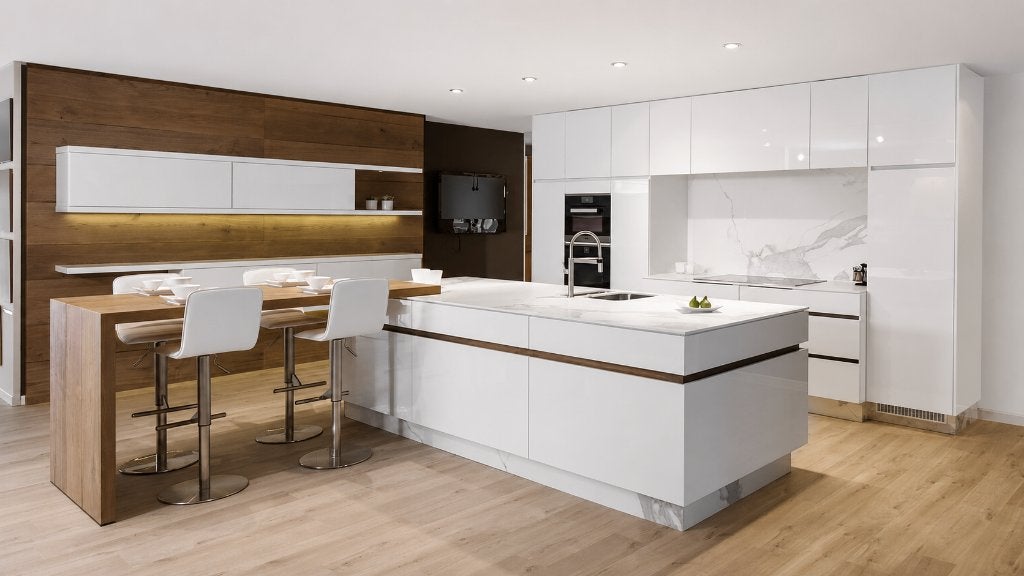 keuken, Neuf, Sans poignée, Enlèvement, Cuisine à paroi simple