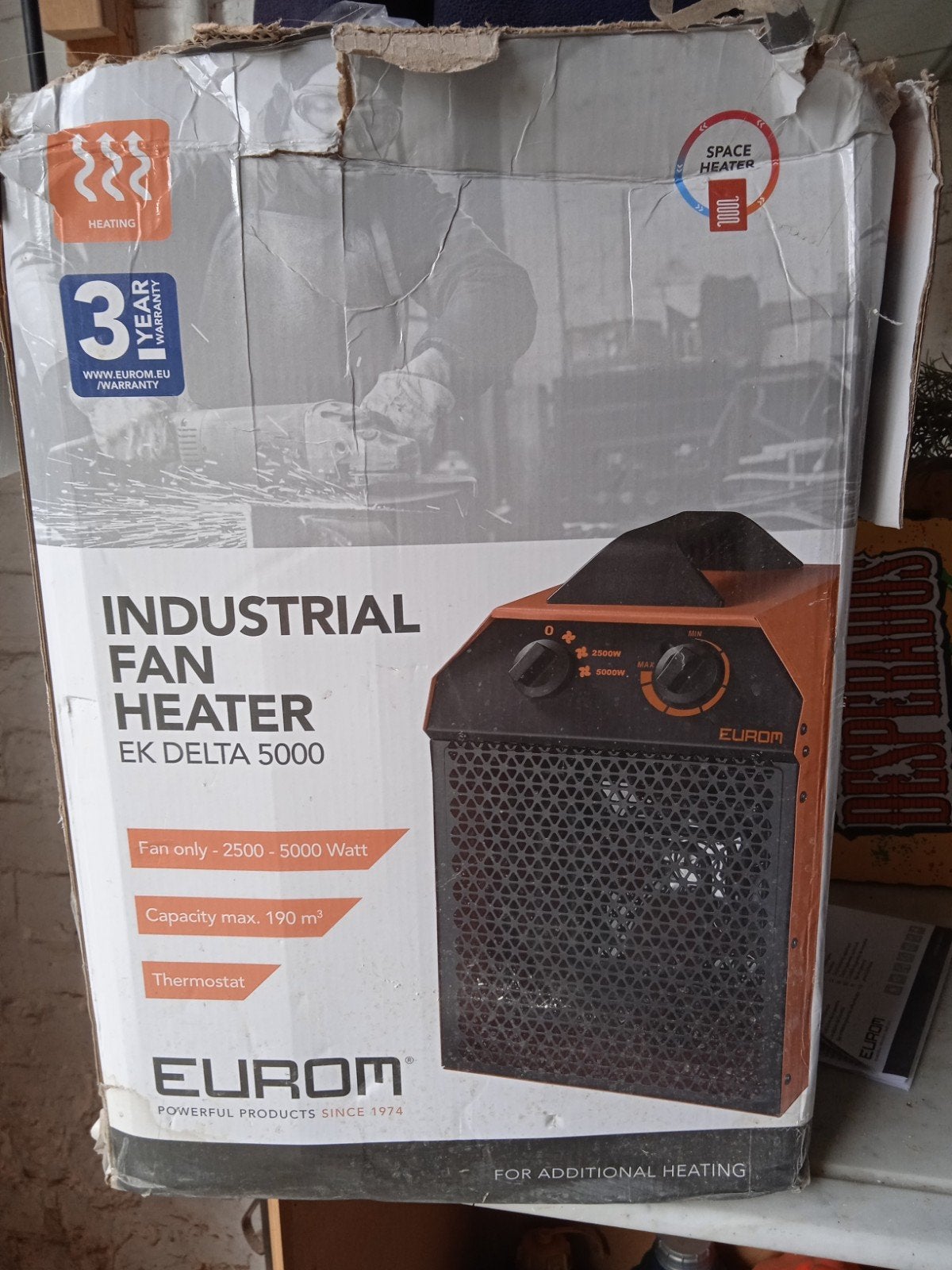 industrial fan heater, Ophalen