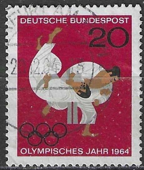 Allemagne Bundespost 1964 - Yvert 319 - Judo (ST), Envoi, Affranchi