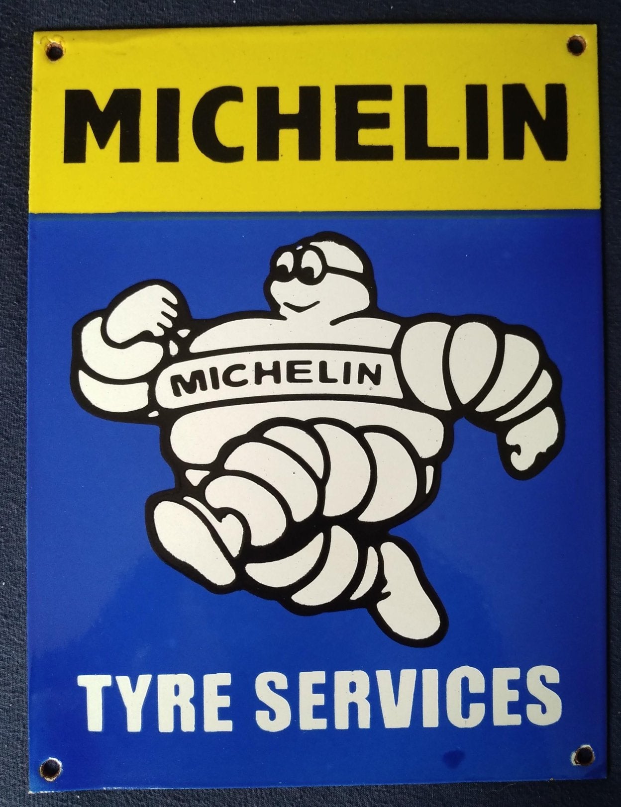 Emaille MICHELIN Tyre U.S.A. 50ties., Verzamelen, Ophalen of Verzenden, Gebruikt, Reclamebord