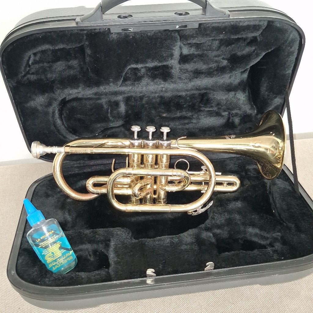 Cornet STAGG, Musique & Instruments, Instruments à vent | Trompettes, Enlèvement ou Envoi, Comme neuf, Avec valise