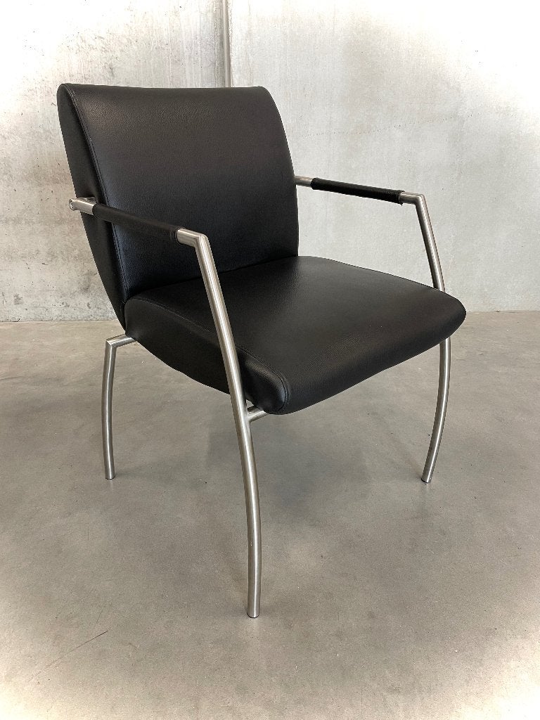 Leder fauteuil / bijzet zetel / als nieuw, Enlèvement, Comme neuf, Cuir