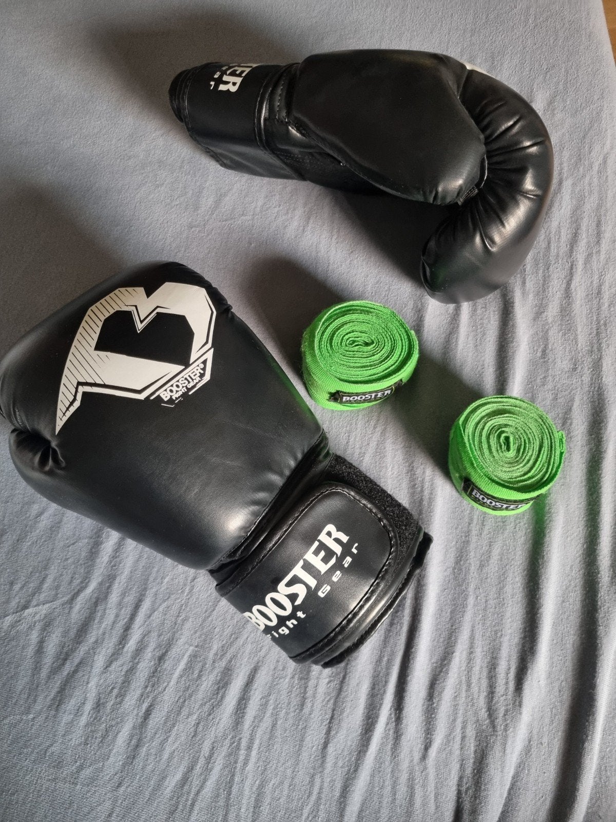 Zwarte bokshandschoenen 12 oz, Sport en Fitness, Ophalen, Zo goed als nieuw, Bokshandschoenen