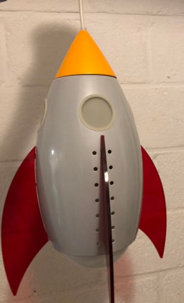 plafondlamp kinderkamer raket, Ophalen, Zo goed als nieuw, Metaal
