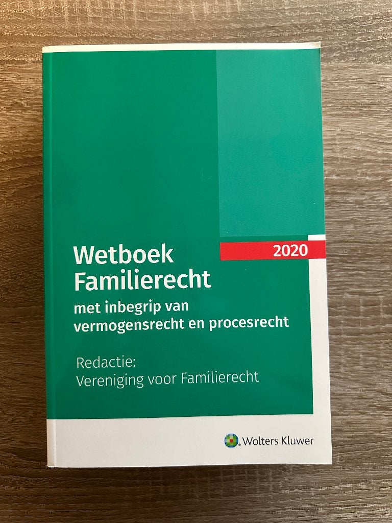 Wetboek Familierecht (m.i.v. vermogens -en procesrecht), Boeken, Hoger Onderwijs, Nieuw, Ophalen of Verzenden, Wolters Kluwer
