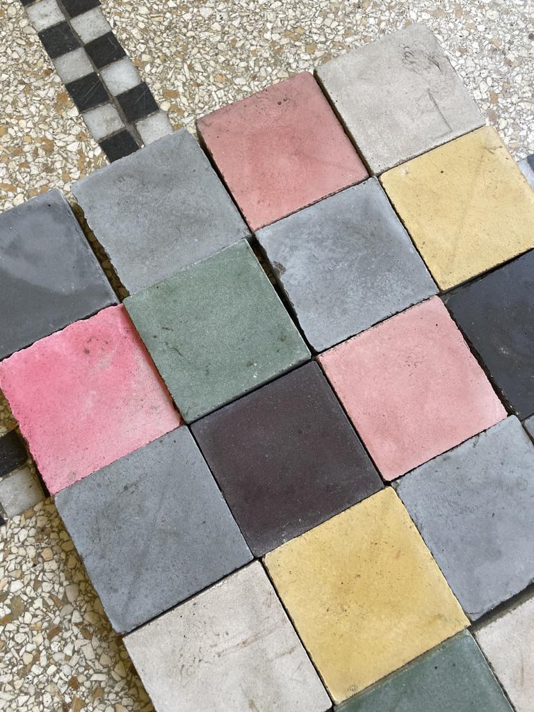 Lot carreaux ciment artisanaux, Carrelage mural, Moins de 20 cm, Enlèvement, Utilisé