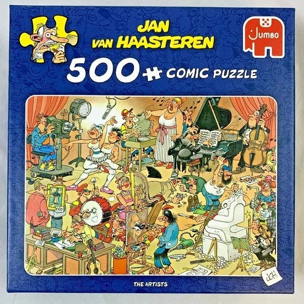 Jumbo Jan van Haasteren the Artists 500 stukjes Comic Puzzel, Hobby en Vrije tijd, Verzenden, 500 t/m 1500 stukjes, Zo goed als nieuw