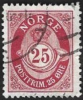 1 Postzegel Noorwegen 1922 Posthorn-NORGE in Antiqua, Postzegels en Munten, Postzegels | Europa | Scandinavië, Ophalen of Verzenden