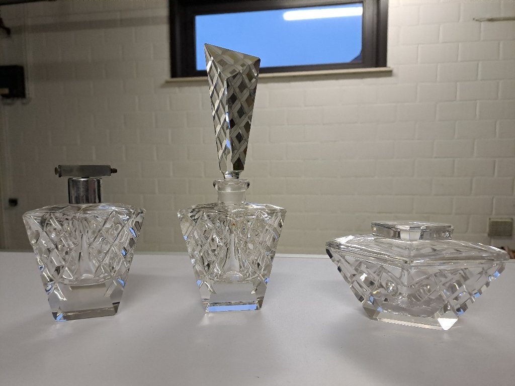 Kristallen parfum fles en toebehoren, Verzamelen, Parfumverzamelingen, Ophalen