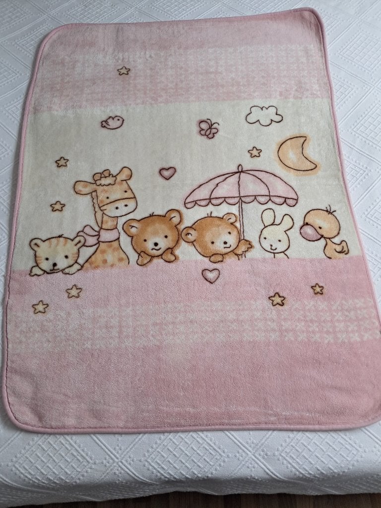 Couverture pour bébé, 131 cm, Enlèvement ou Envoi, Couverture, Rose