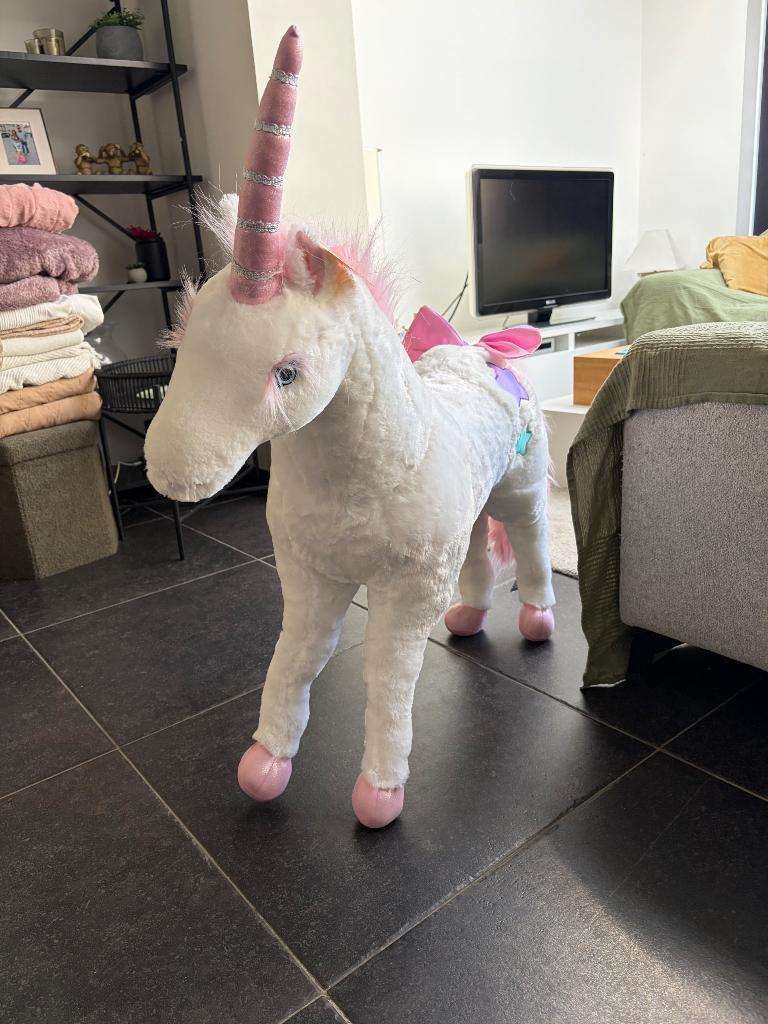 Grote pluche eenhoorn NIEUW, Enfants & Bébés, Jouets | Peluches, Neuf, Avec étiquette, Autres marques, Grand (plus de 80 cm)