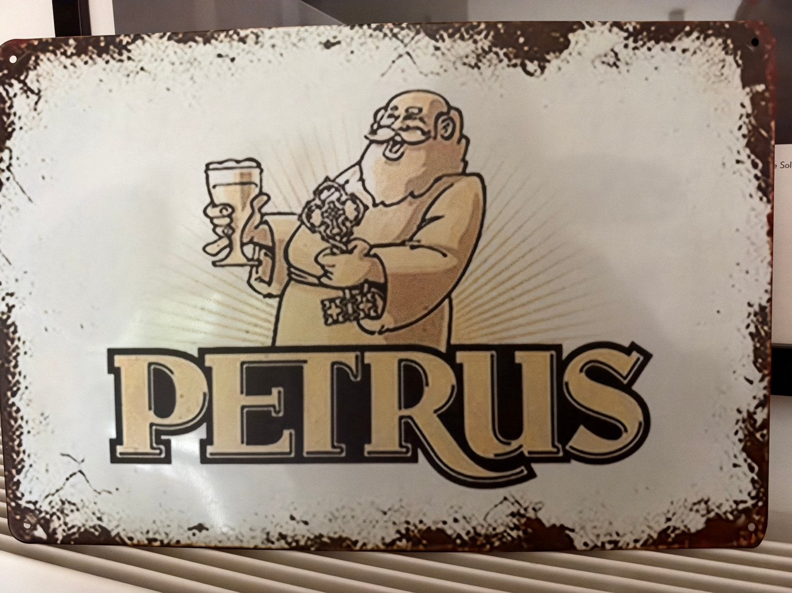 Panneau d'affichage en métal Petrus, Enlèvement ou Envoi, Comme neuf, Panneau publicitaire